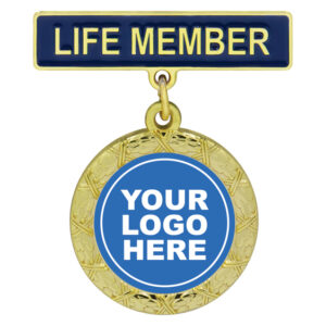 Blue life member badge